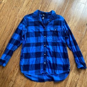 Mountain Hardwear Blue Plaid Flannel